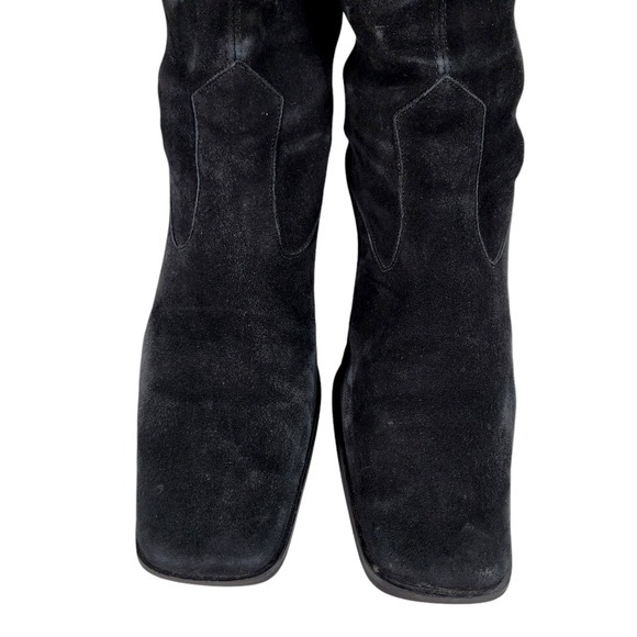 Peter Kaiser US 9 Knee High Riding Boot Women Lyra Black Suede Leather Pull On - Picture 5 of 12